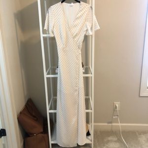 Nordstrom front crossover tie maxi dress